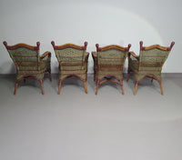 Art Deco rotan bamboe stoelen 1930