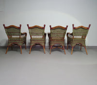 Art Deco rotan bamboe stoelen 1930