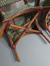Art Deco rotan bamboe stoelen 1930
