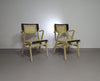 Set van Mid Century gedecoreerde koppelstoelen uit de jaren 50