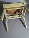 Set van Mid Century gedecoreerde koppelstoelen uit de jaren 50
