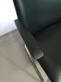 Vintage Dutch Design arm chair De Wit Model 4014 with vinyl upholstery. 