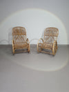 rattan / bamboo rocking chairs rohe noordwolde 70s