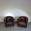 Clubfauteuil van schapenleer