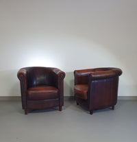 Clubfauteuil van schapenleer