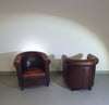 Clubfauteuil van schapenleer