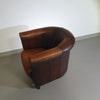 Clubfauteuil van schapenleer
