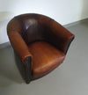 Clubfauteuil van schapenleer
