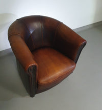 Clubfauteuil van schapenleer
