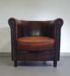 Clubfauteuil van schapenleer