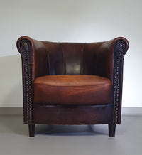 Clubfauteuil van schapenleer