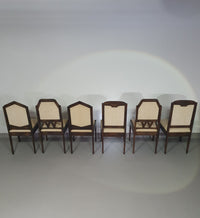 Set van 6 Art Deco stoelen jaren 60