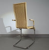 SET OF 4 'B25' WICKER DINING CHAIRS BY AXEL BRUCHHÄUSER FOR TECTA, GERMANY 1980S