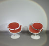 Pierre Paulin first edition tulip set. 2 x chairs and side table. Little tulip chairs F545  #pierrepaulin #tulipchairpaulin #littletulipchair #firsteditiontulipchairpaulin #littletulipchair #littletulipchair1steditionartifort
