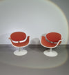 Pierre Paulin first edition tulip set. 2 x chairs and side table. Little tulip chairs F545  #pierrepaulin #tulipchairpaulin #littletulipchair #firsteditiontulipchairpaulin #littletulipchair #littletulipchair1steditionartifort