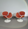 Pierre Paulin first edition tulip set. 2 x chairs and side table. Little tulip chairs F545  #pierrepaulin #tulipchairpaulin #littletulipchair #firsteditiontulipchairpaulin #littletulipchair #littletulipchair1steditionartifort