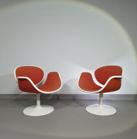 Pierre Paulin first edition tulip set. 2 x chairs and side table. Little tulip chairs F545  #pierrepaulin #tulipchairpaulin #littletulipchair #firsteditiontulipchairpaulin #littletulipchair #littletulipchair1steditionartifort