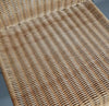 Stapelbare rieten, rotan stoelen (4) model S.21 op een verchroomde stalen structuur. Ontworpen door Tito Agnoli
