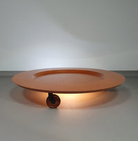 Zeer zeldzame grote salontafel van Cini Boeri voor Mastrangelo Milan Furniture meda Italia 124 cm x hoogte 21 cm
 Slechts enkele geproduceerd. Extreem zeldzaam