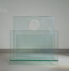 Tijdschriftenhouder / glas / jaren 80