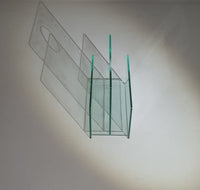 Tijdschriftenhouder / glas / jaren 80