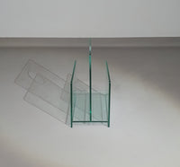 Tijdschriftenhouder / glas / jaren 80