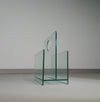 Tijdschriftenhouder / glas / jaren 80