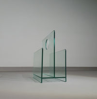 Tijdschriftenhouder / glas / jaren 80