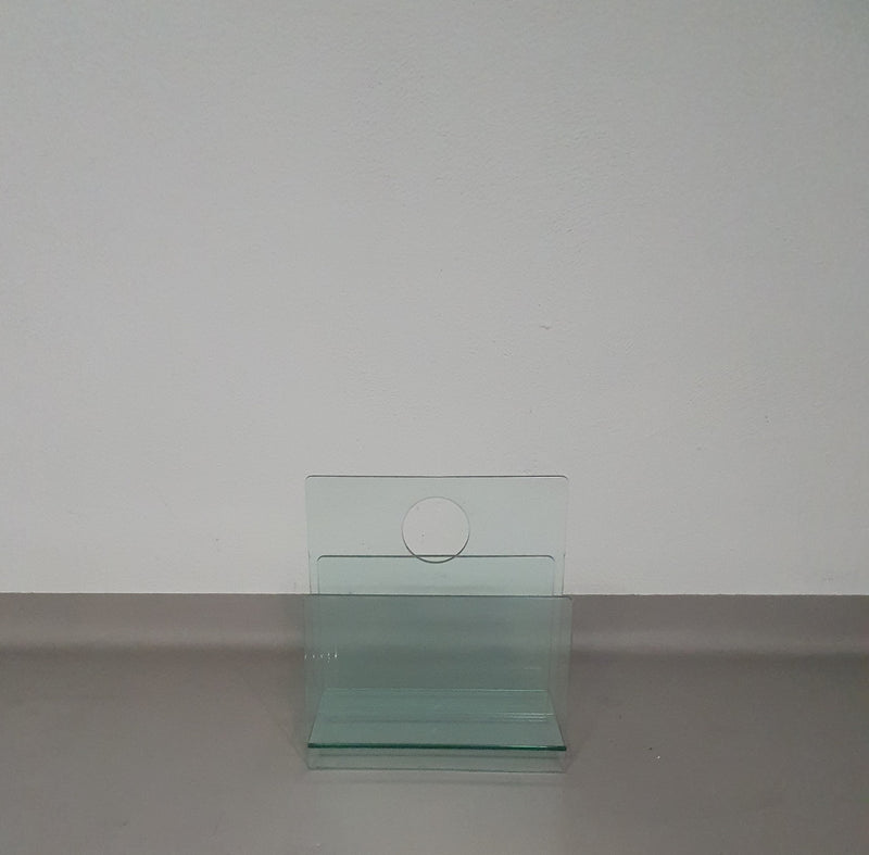 Tijdschriftenhouder / glas / jaren 80