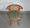 Rattan / bamboo Balcony side table / chairs set 1970s.
