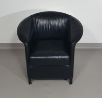 Aura stoelen / zwart leer van Paolo Piva voor Wittmann 1980
