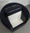 Aura stoelen / zwart leer van Paolo Piva voor Wittmann 1980