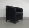 Aura stoelen / zwart leer van Paolo Piva voor Wittmann 1980