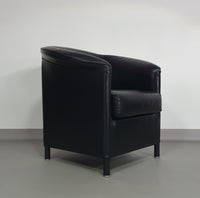 Aura stoelen / zwart leer van Paolo Piva voor Wittmann 1980