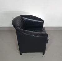 Aura stoelen / zwart leer van Paolo Piva voor Wittmann 1980