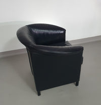 Aura stoelen / zwart leer van Paolo Piva voor Wittmann 1980