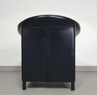 Aura stoelen / zwart leer van Paolo Piva voor Wittmann 1980