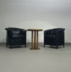 Aura stoelen / zwart leer van Paolo Piva voor Wittmann 1980