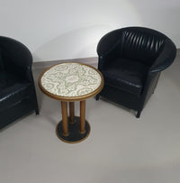 Aura stoelen / zwart leer van Paolo Piva voor Wittmann 1980