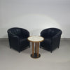 Aura stoelen / zwart leer van Paolo Piva voor Wittmann 1980