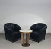 Aura stoelen / zwart leer van Paolo Piva voor Wittmann 1980