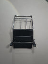 2 leren chromen klapstoelen