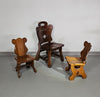 2 Brutalistische kinderstoelen