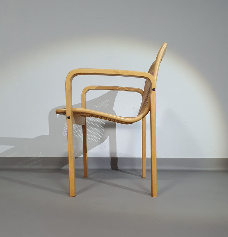 Stoel van beukenhout en webbing van Olivo Pietro, Italië, jaren 70