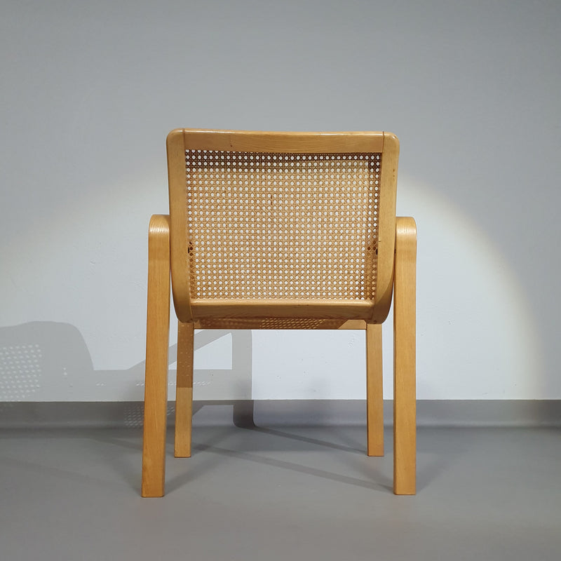 Stoel van beukenhout en webbing van Olivo Pietro, Italië, jaren 70