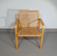Stoel van beukenhout en webbing van Olivo Pietro, Italië, jaren 70