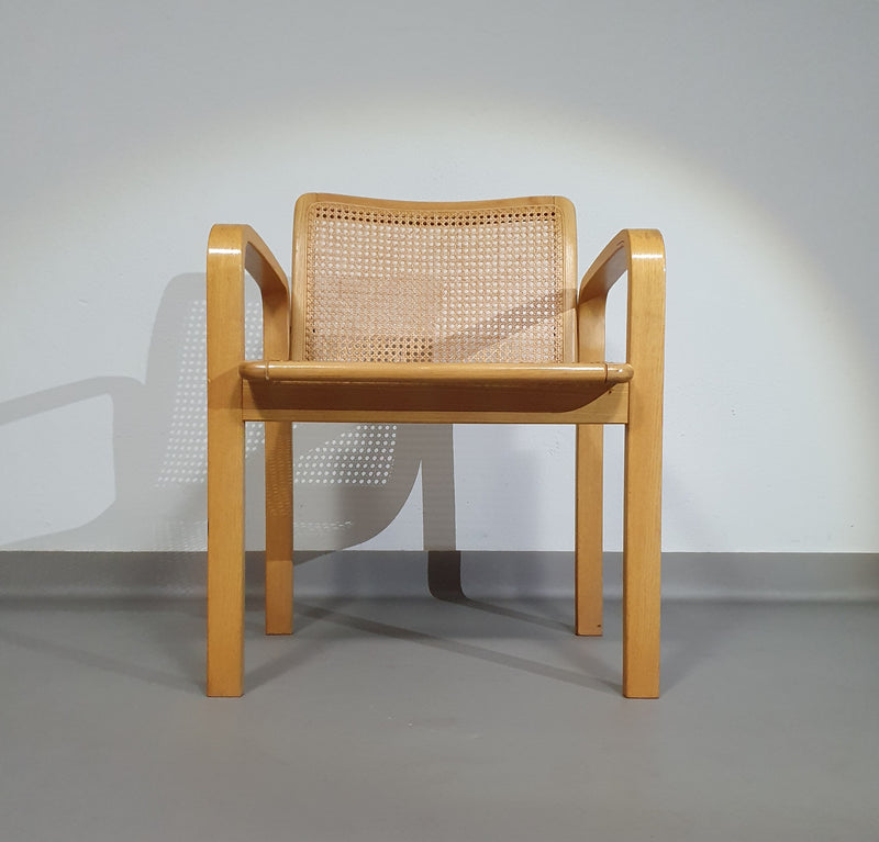 Stoel van beukenhout en webbing van Olivo Pietro, Italië, jaren 70