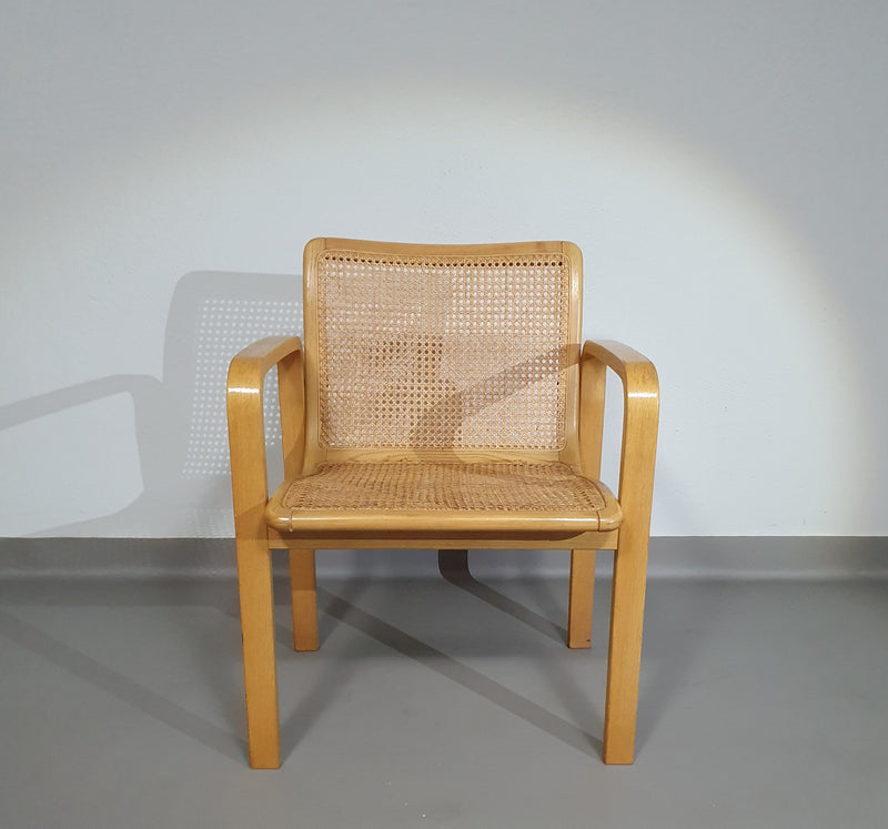 Stoel van beukenhout en webbing van Olivo Pietro, Italië, jaren 70