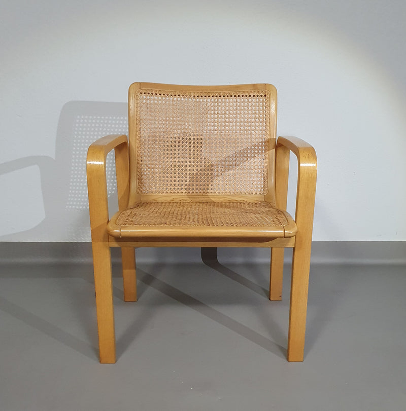 Stoel van beukenhout en webbing van Olivo Pietro, Italië, jaren 70