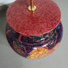 Handgedraaide keramische / geglazuurde vaaslamphouders jaren 70 (waarschijnlijk Frans)
 Hoogte / vaas 40 cm
 Diepte / 32 cm
 Totale hoogte 74 cm